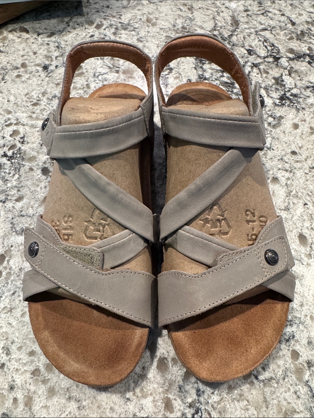 Taos Footwear Taupe Strappy Adjustable Women's Sandals